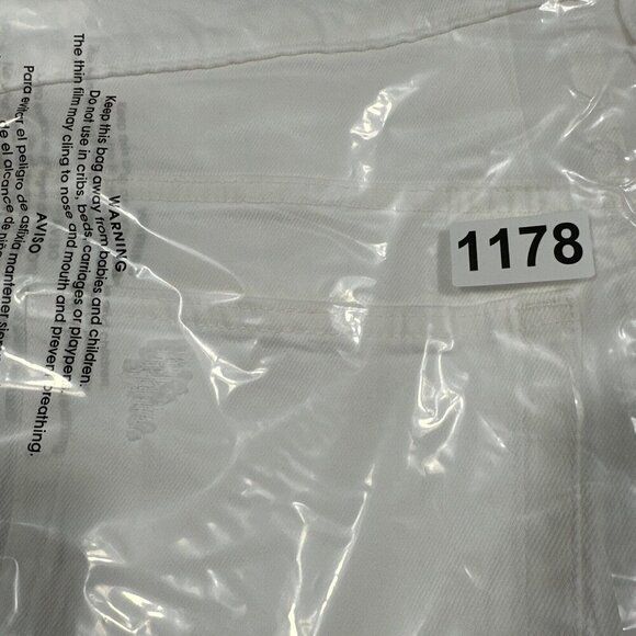 Gap Shorts Womens 16 White Cheeky Midi High Rise Stretch Button Fly NWT - Picture 12 of 12